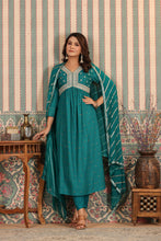 Load image into Gallery viewer, Festive Kurta Pant &amp; Dupatta Suit Set
