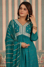 Load image into Gallery viewer, Festive Kurta Pant &amp; Dupatta Suit Set

