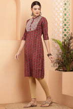 Load image into Gallery viewer, Embroidered Cotton Kurta
