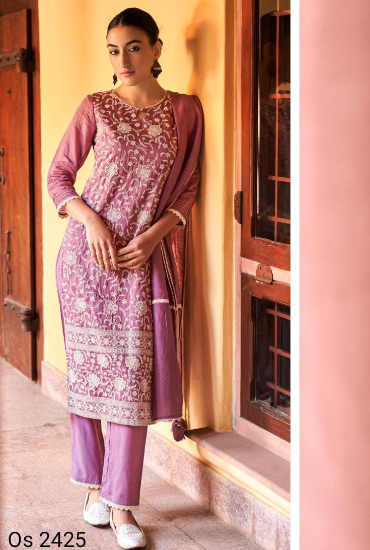 Kurta Pant & Dupatta Suit Set