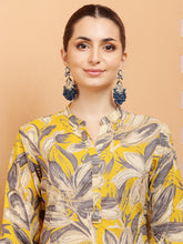 Load image into Gallery viewer, Yellow Cotton Kurti coord Set
