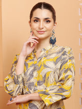 Load image into Gallery viewer, Yellow Cotton Kurti coord Set
