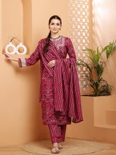 Load image into Gallery viewer, Pink Kurta Pant Dupatta Suit Set
