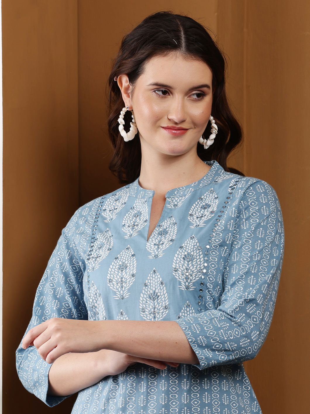 Blue Summer Cotton Kurta