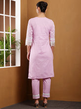 Load image into Gallery viewer, Embroidered Cotton mul Suit Set
