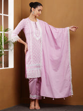 Load image into Gallery viewer, Embroidered Cotton mul Suit Set
