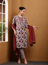 Load image into Gallery viewer, Urvi - Cotton Suit Set - Maroon
