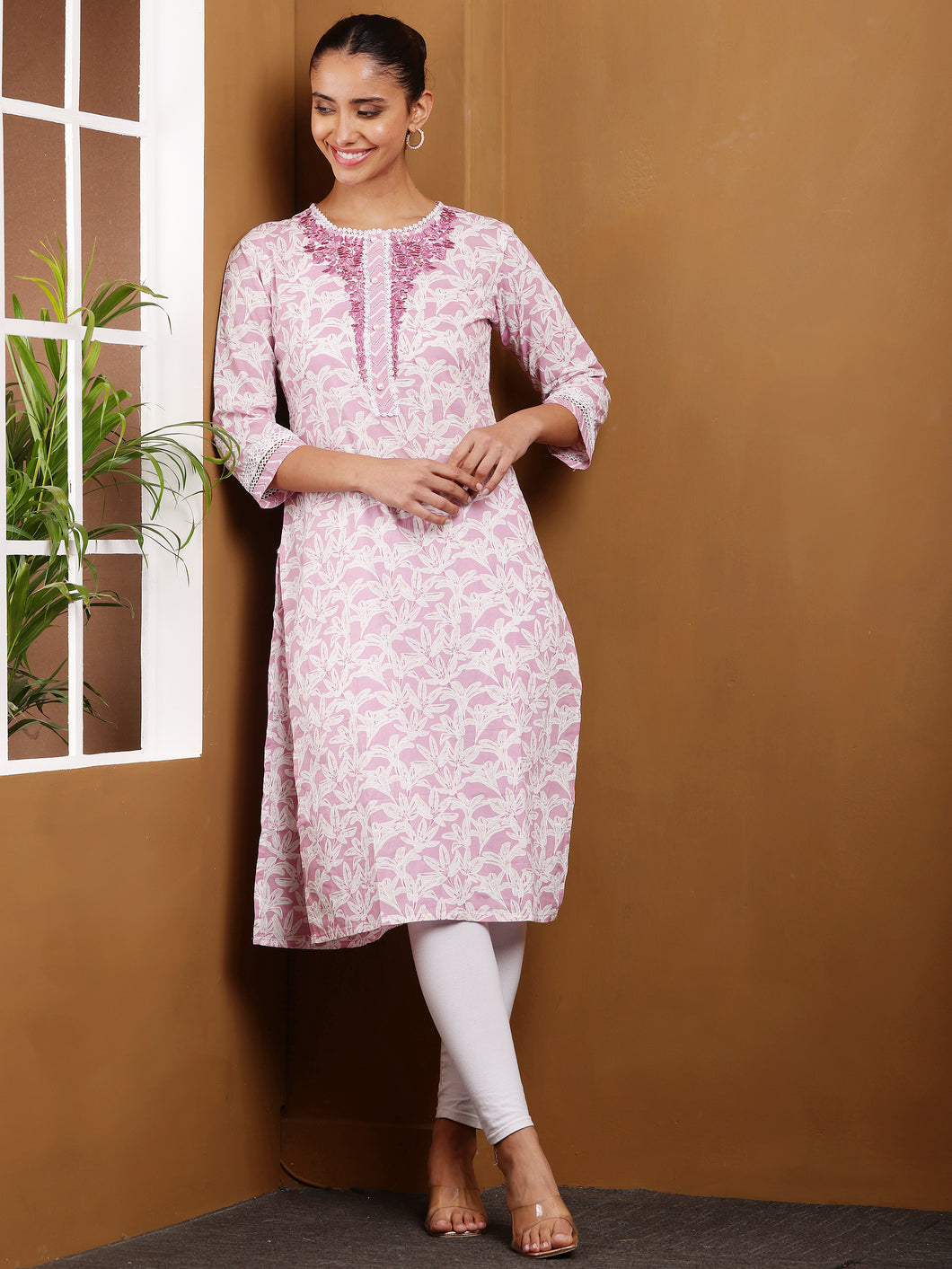 Cotton Embroidered Kurta