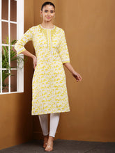 Load image into Gallery viewer, Embroidered Cotton Kurta
