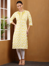 Load image into Gallery viewer, Embroidered Cotton Kurta
