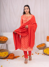 Load image into Gallery viewer, Festive Kurta Pant &amp; Dupatta Suit Set
