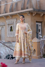 Load image into Gallery viewer, Nayan - Anarkali Cotton Suit Set
