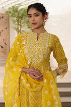 Load image into Gallery viewer, Yachna Anarkali Suit Set - Yellow
