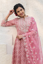 Load image into Gallery viewer, Yachna Anarkali Suit Set - Rose pink
