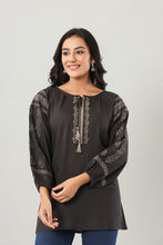 Load image into Gallery viewer, Short Kurti / top - Grey
