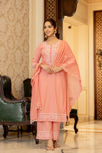 Load image into Gallery viewer, kriti Palazzo Suit Set - Peach
