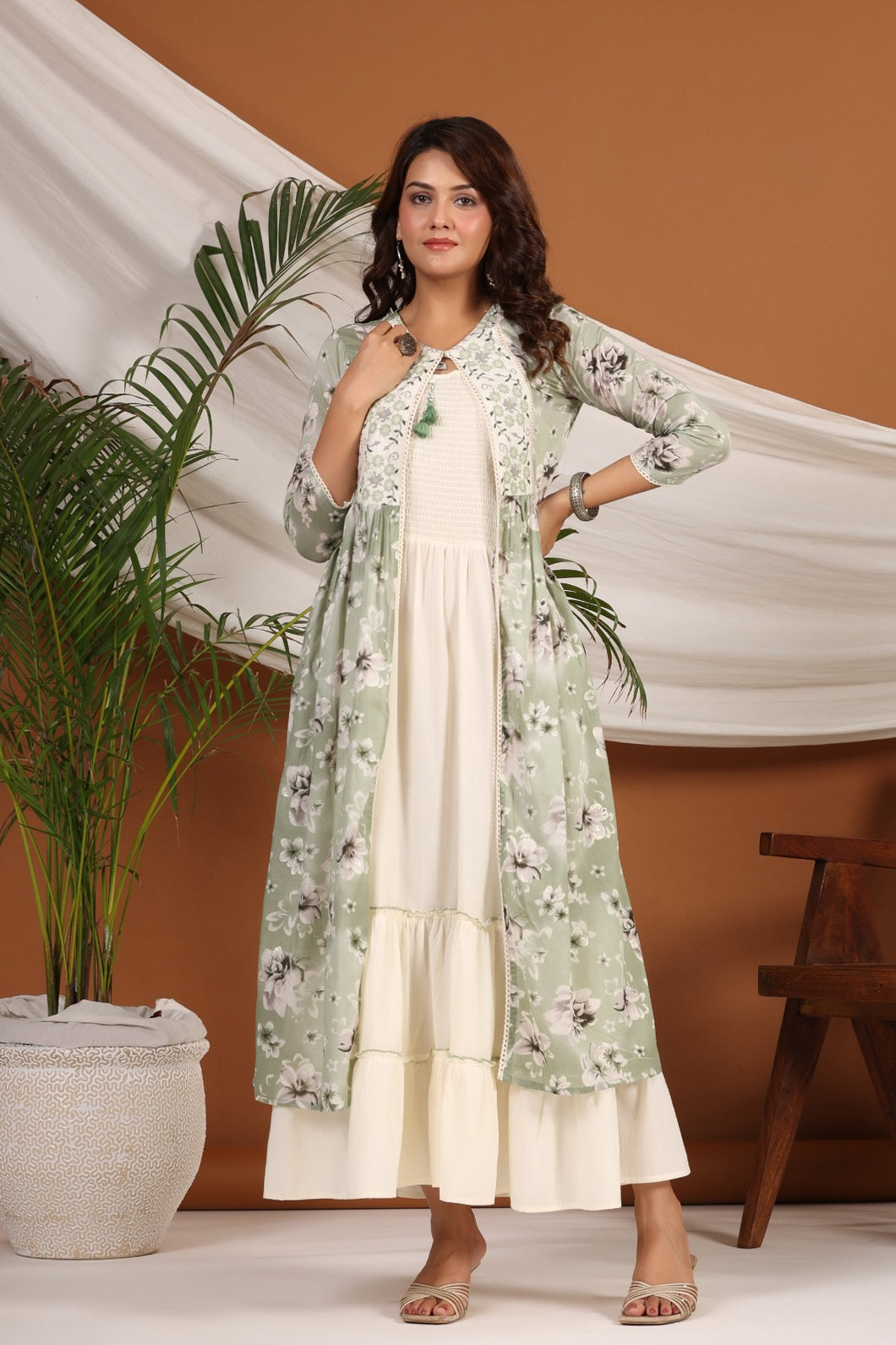 Cotton double layer dress