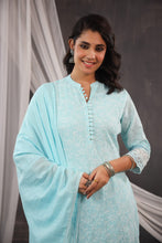 Load image into Gallery viewer, Embroidered Cotton suit set
