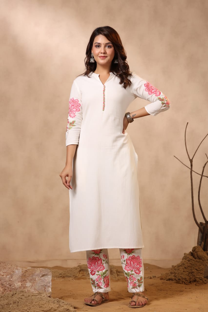 Embroidered Kurta and Pant set ( *BESTSELLER*)