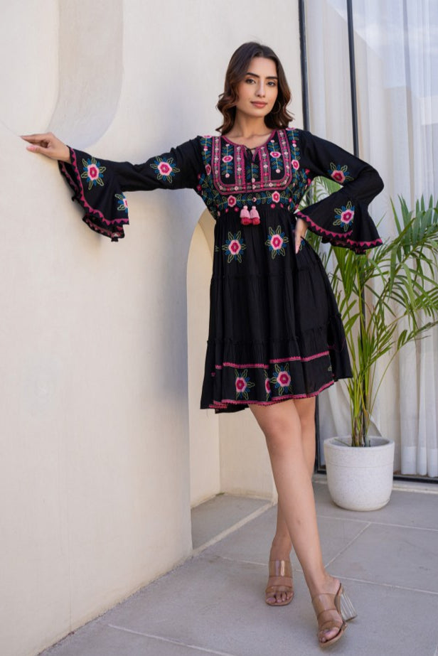 Embroidered Cotton Dress