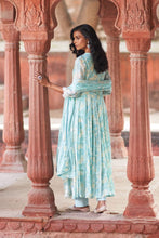 Load image into Gallery viewer, Embroidered Chinon Anarkali Suit set
