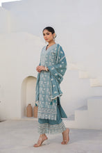 Load image into Gallery viewer, Bahaar Suit Set - Powder blue
