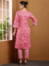 Load image into Gallery viewer, Samar - Cotton Suit set - Pink
