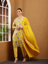 Load image into Gallery viewer, Samar - Complete Cotton Suit Set - Mustard
