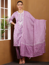 Load image into Gallery viewer, Shloka - Cotton Suit Set - Lavendar
