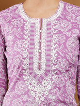 Load image into Gallery viewer, Shloka - Cotton Suit Set - Lavendar
