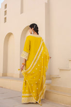 Load image into Gallery viewer, Fida - Sharara Suit Set : cotton : mustard
