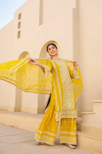 Load image into Gallery viewer, Fida - Sharara Suit Set : cotton : mustard
