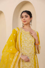 Load image into Gallery viewer, Fida - Sharara Suit Set : cotton : mustard
