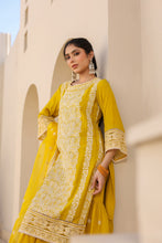 Load image into Gallery viewer, Fida - Sharara Suit Set : cotton : mustard
