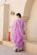 Load image into Gallery viewer, Fida : Sharara Suit Set : Cotton : Lavendar
