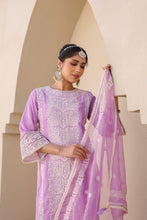 Load image into Gallery viewer, Fida : Sharara Suit Set : Cotton : Lavendar
