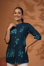 Load image into Gallery viewer, Short Kurti / Top / Tunic - Printed Rayon fabric
