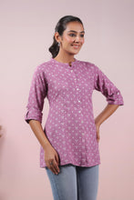 Load image into Gallery viewer, Short Kurti/ top / tunic -Rayon fabric
