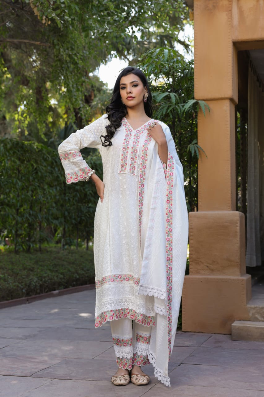 Gargi - Embroidered Cotton Suit Set