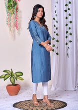 Load image into Gallery viewer, Embroidered Kurta - ZVJ04 - GREY
