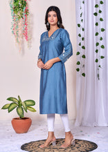 Load image into Gallery viewer, Embroidered Kurta - ZVJ04 - GREY
