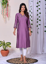 Load image into Gallery viewer, Embroidered Rayon Kurta
