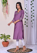 Load image into Gallery viewer, Embroidered Rayon Kurta
