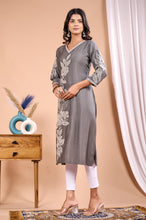 Load image into Gallery viewer, Embroidered Rayon Kurta
