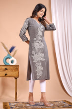 Load image into Gallery viewer, Embroidered Rayon Kurta
