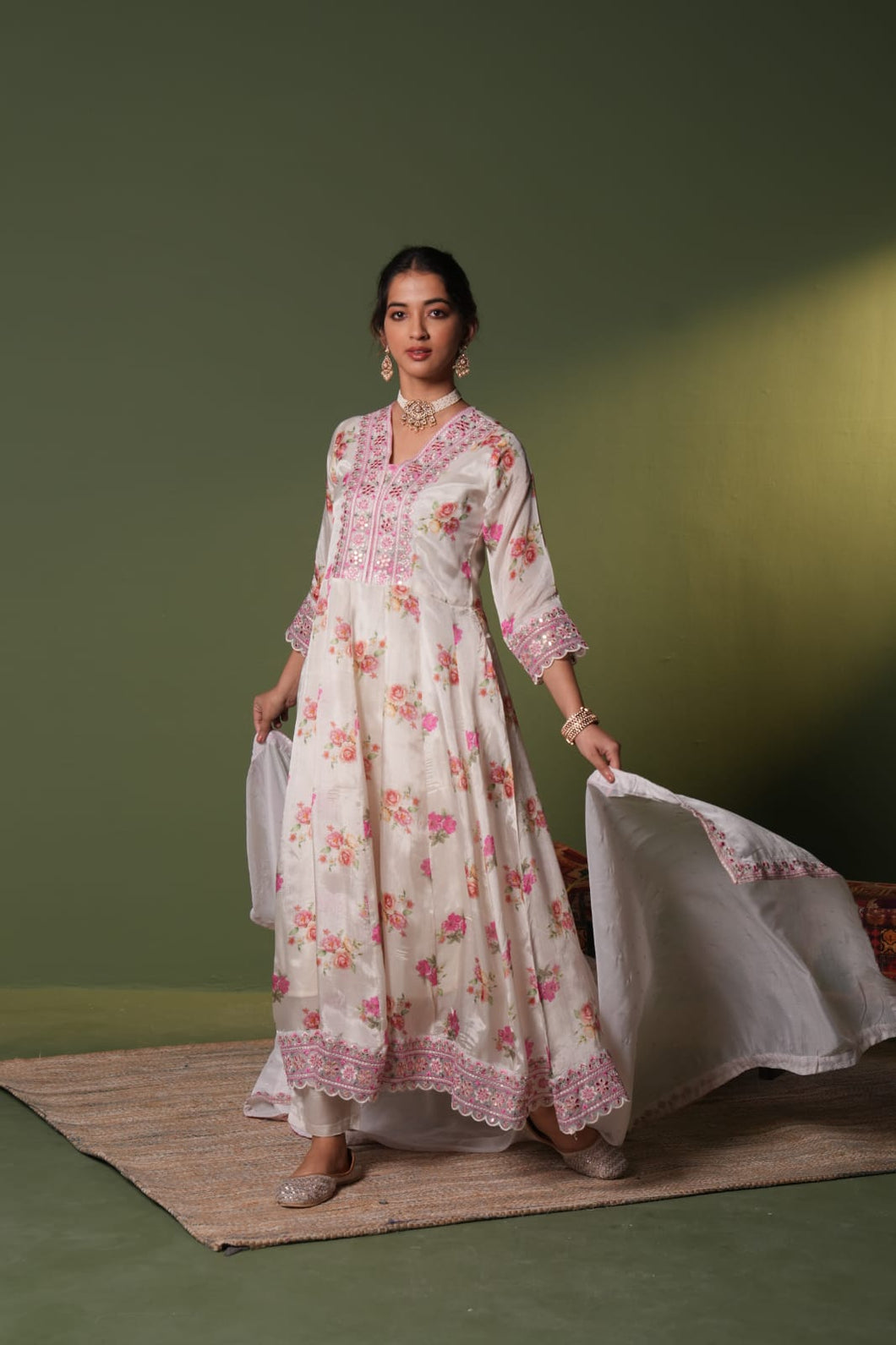 Bahaar _ Chinon Silk Suit Set