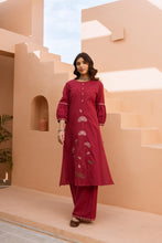 Load image into Gallery viewer, Sahiba - Kurta and pant set - Cotton: maroon
