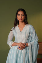 Load image into Gallery viewer, Naazuk _ Anarkali Suit Set _ Powder Blue
