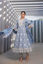 Load image into Gallery viewer, Shruti_Anarkali Suit Set _ Cotton _ Powder Blue
