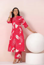Load image into Gallery viewer, Vibrant Cotton Kurta &amp; Pant Co-ord Set
